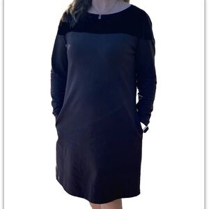 European Culture Long-sleeve Chocolate mini dress